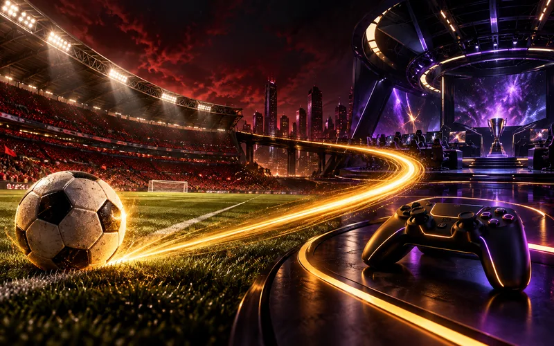 Estadio de fútbol y arena de esports conectados